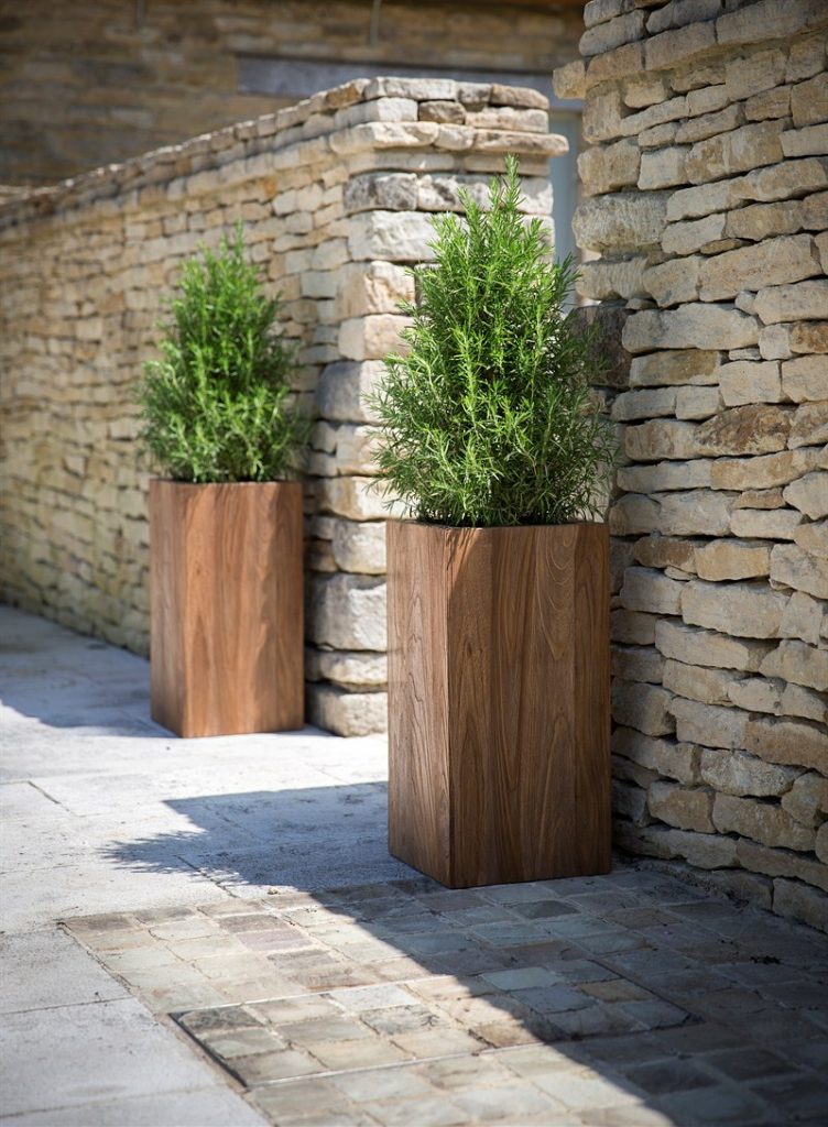 Wood Planter Boxes Add Natural Charm