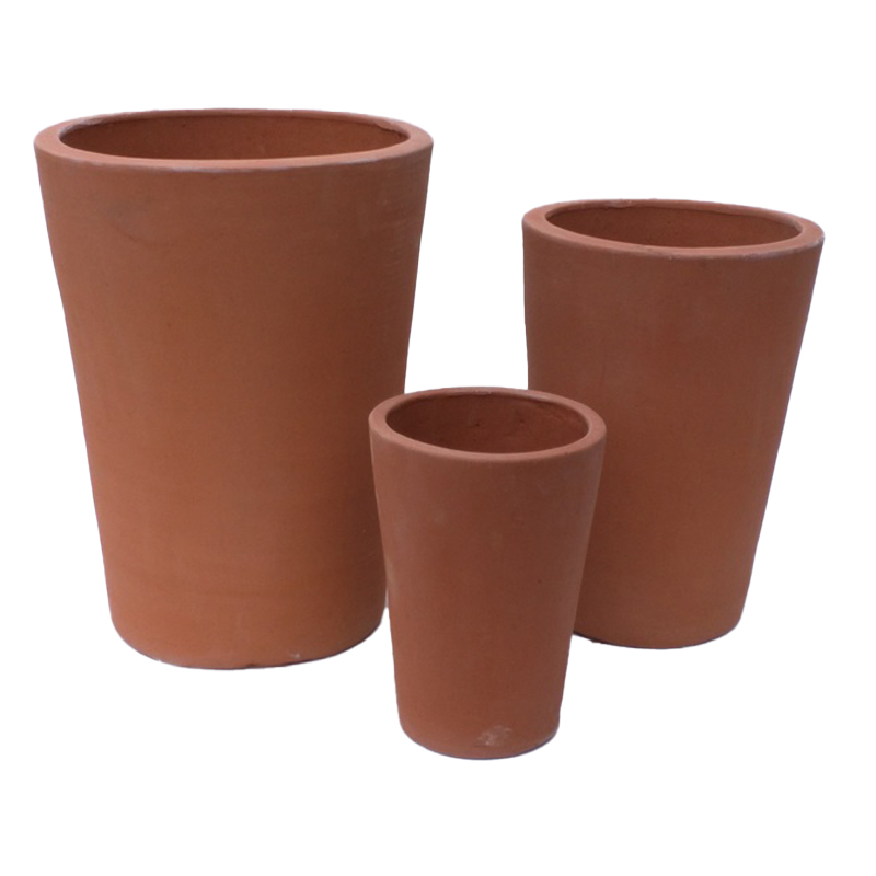 Cylincrical Terracotta Pots