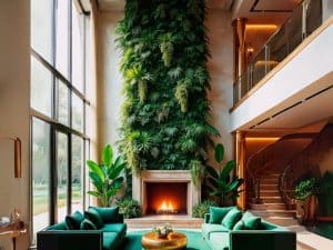 property green wall show villa
