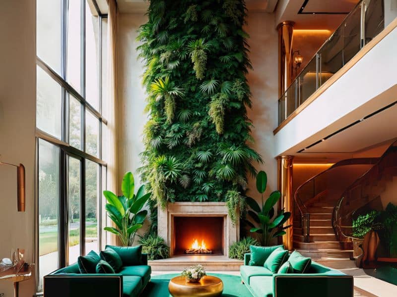 property green wall show villa