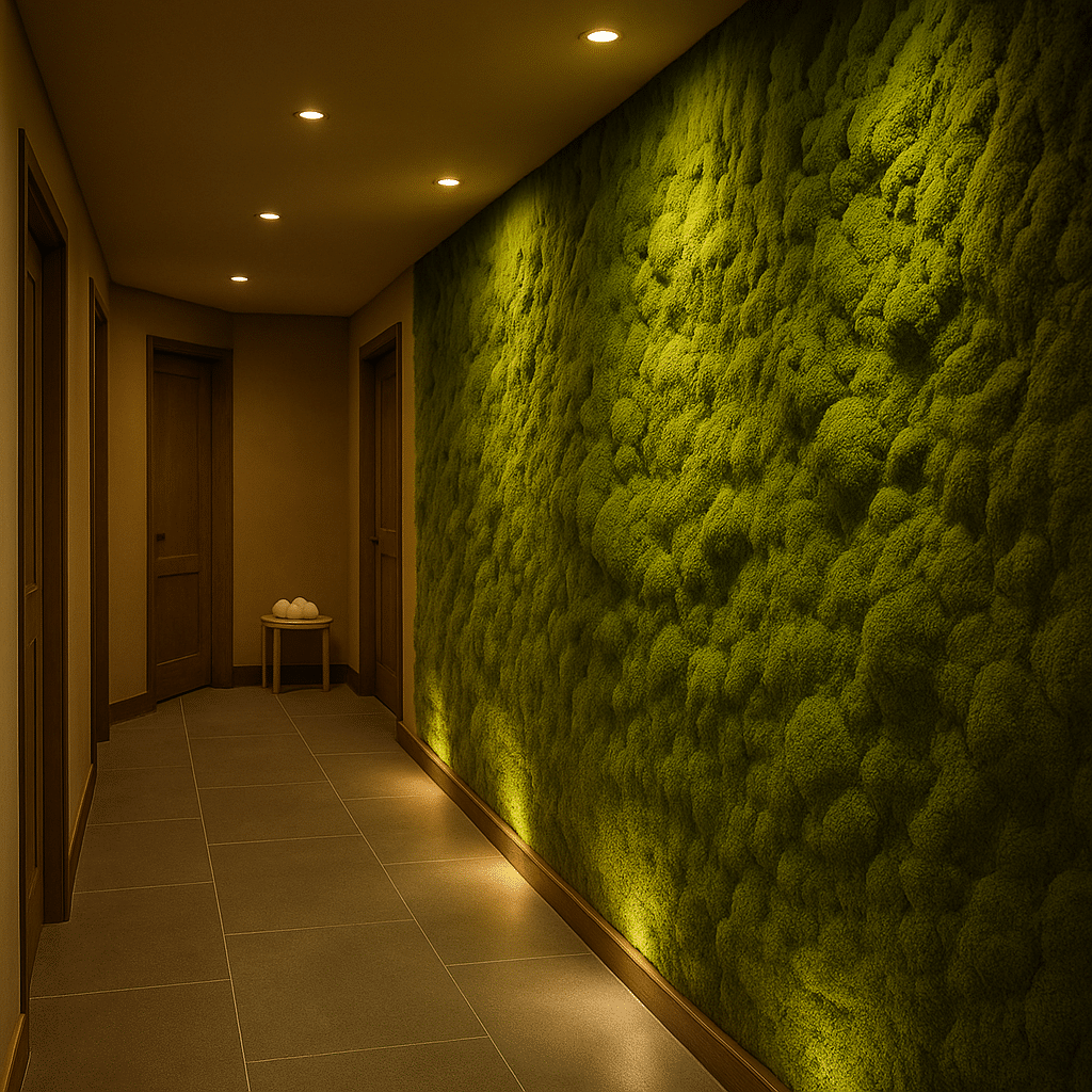 No Light? No Problem. These Green Walls Thrive Without Sunlight 5 preserved moss wal for spas in UAE with no sunlight